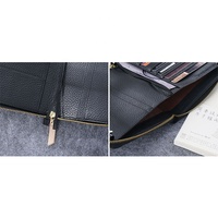 Litthing — organiseur de poche noir A6, taille de poche populaire, avec fermeture éclair, 2021