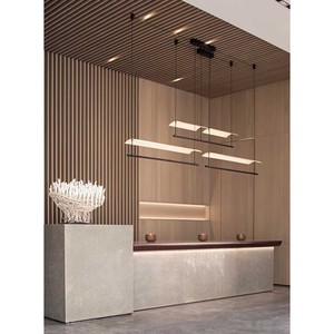 Panneaux muraux insonorisants sur mesure, absorption acoustique haute fréquence, design moderne et élégant, panneau composite WPC en bois - Product Image 1
