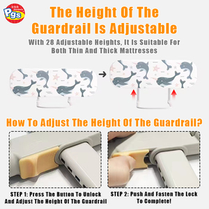 Prodigy BR012 – Barrière de sécurité portable réglable pour lit bébé (protections de rail) – Prix usine – Idéale pour les voyages des enfants - Product Image 5