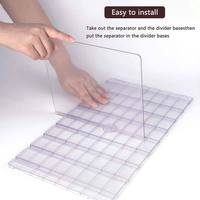 Étagère de rangement en PVC transparent réglable à quatre niveaux, organisateur vertical pour armoire et présentation en magasin