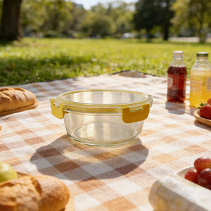 Recipientes de Vidrio de Borosilicato para Preparar Comidas con Tapa de PP de Grado Alimenticio, Aptos para Microondas, Libres de BPA y Lavables en Lavavajillas - Product Image 4