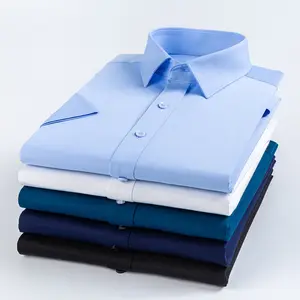 الجملة عالية الجودة ألياف الخيزران الرسمي قمصان مكتب موحدة أبيض الرجال اللباس ملابس الرجال قمصان للرجال للعمل