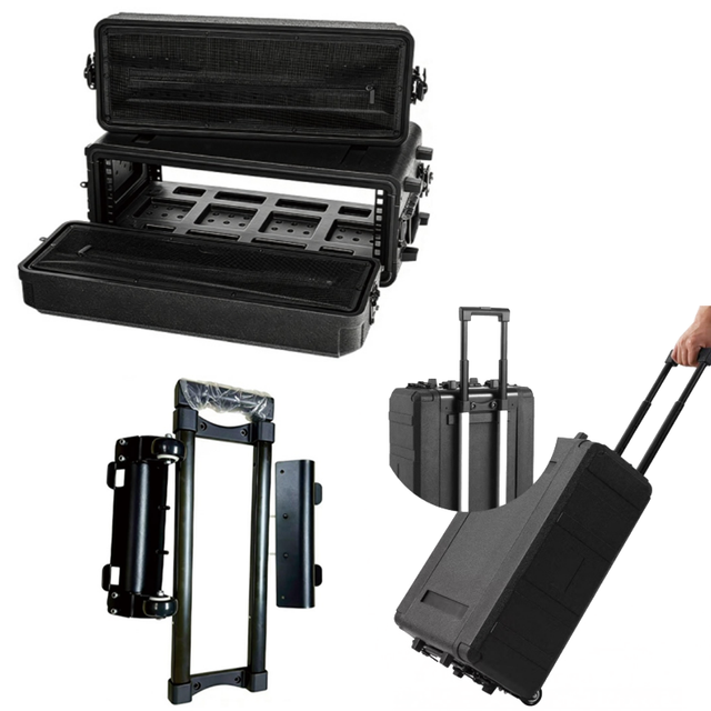 Professional Audio System Equipment PE Plastic Aviation Box Amplifier Cabinet 3U Portable Aviation Box Cabinet