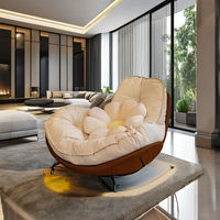 Fauteuil de balcon de style nordique, chaise longue de relaxation, canapé inclinable en tissu pour salon et maison
