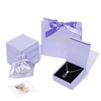 Boîte d'expédition de bijoux de luxe carrée en carton ondulé violet, recyclable, avec impression UV et logo personnalisé, nouveau design, pour l'aviation