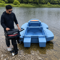 Nouveaux bateaux de pêche pour usage domestique, démontables, en matériau PE, pratiques et sûrs, avec 1 an de garantie pour la pêche de loisir en plein air