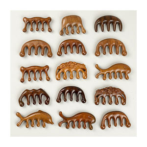 Venta directa de fábrica Nueva llegada Peine de masaje de sándalo natural Peine de meridiano de cabeza Peine de masaje de cuero cabelludo de cara ancha - Product Image 1