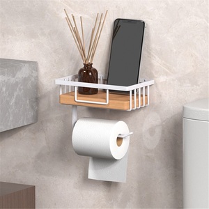 Support mural auto-adhésif en alliage de zinc pour papier toilette, design moderne, 35 cm, pour salle de bain transfrontalière - Product Image 2