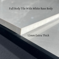 Carrelage de sol intérieur pleine masse 800x800mm 12mm extra épais en porcelaine blanc brillant veiné marbre pour salle de bain, villa, hall d'hôtel