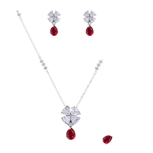 <span class=keywords><strong>Parure</strong></span> <span class=keywords><strong>Collier</strong></span> et Boucles <span class=keywords><strong>d</strong></span>'Oreilles en <span class=keywords><strong>Argent</strong></span> S925 Plaqué Or avec Zircon, Pendentif Trèfle à Quatre Feuilles Tendance, Idéale pour Mariage, Fiançailles, Fête, Cadeau - Product Image 1