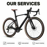Vélo tout-terrain en fibre de carbone GRAVEL-V3 RS 24 vitesses avec frein à disque et câblage interne complet 700*40C 9,9KG