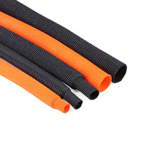 Tube thermorétractable en tissu 2:1, résistant à l'usure, isolation thermique, manchon isolant antidérapant, tube thermorétractable pour câblage automobile