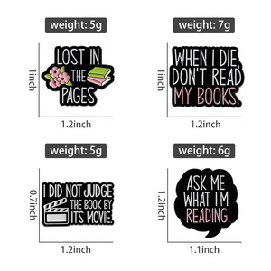 Bị Mất Trong Các Trang Men Pin Cuốn Sách Người Yêu Hộp Thoại Trâm Ve Áo Huy Hiệu Đồ Trang Sức Quà Tặng Cho Độc giả Bạn Bè - Product Image 6