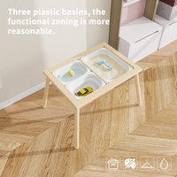 Table Sensorielle d'Intérieur en Bois Montessori, Mobilier d'Activité pour Jouer Bureau, Bloc de Construction Jouets pour Garçons et Filles