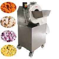 Elektrische wortelsnijmachine, mangokubus-snijder met koperen kernmotor voor fruit- en groenteverwerkingsbedrijven, commercieel gebruik