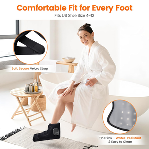 Sepatu Terapi Cahaya Merah & Inframerah untuk Meredakan Nyeri Kaki & Pergelangan Kaki, Perangkat Pembungkus LED Tanpa Kabel dengan Iradiasi Tinggi dan Pengatur Waktu Pulsa - Product Image 4
