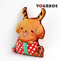 Housse de coussin personnalisée Vograce en forme de personnage d'anime, découpée sur mesure, pour la maison, la décoration, les coussins en peluche, les coussins de Noël