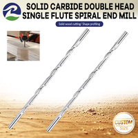 Fraise à double tête en carbure monobloc pour rainurage, fraise spirale pour le travail du bois, outil de gravure et de découpe haute performance CNC