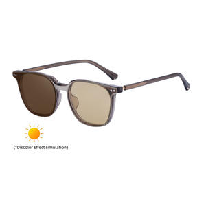 Gafas de sol ZT-2892 para hombre, con montura cuadrada TR, lentes de PC con protección UV400, que cambian de color, con diseño magnético de cierre a presión para protección solar. - Product Image 5