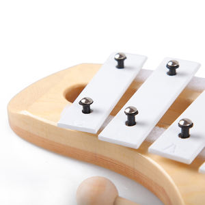 <span class=keywords><strong>Xylophone</strong></span> portatif en bois d'instrument de musique de métallophone de couleur blanche 8 tons pour l'enfant d'âge préscolaire d'enfant en bas âge - Product Image 5