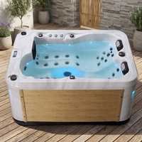 Bain à remous extérieur pour 2 personnes, jacuzzi portable, spa de massage, baignoire pour terrasse et cour, chauffage à température constante