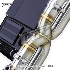 Système d'échappement Catback en acier inoxydable Valvetronic pour Porsche 911 (997.1) 3.6L 2004-2012, Downpipe 200 cellules, épaisseur 1,5 mm - Product Image 4