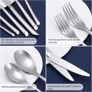 Juego de Cubiertos de Acero Inoxidable Plateado para Boda, Apto para Lavavajillas, en Oferta - Product Image 6