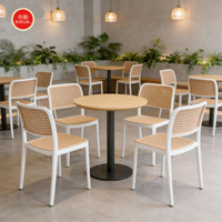 Chaise d'extérieur empilable scandinave économique en PP, durable et écologique, pour restaurant, hôtel et école