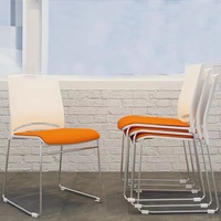 Chaise d'ordinateur de personnel de bureau moderne PP maille galvanisée Tube solide renforcé chaise de négociation de formation de conférence Simple