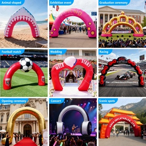 Arche publicitaire gonflable personnalisée pour entrée, promotion extérieure, grand ouverture, événements commerciaux, arche de ballons, ligne de départ - Product Image 3