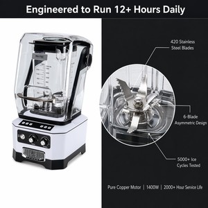 เครื่องปั่น <span class=keywords><strong>Blendtec</strong></span> รุ่นทางเลือก: MIXTEC 1400W เครื่องปั่นเชิงพาณิชย์ ประสิทธิภาพเทียบเท่า ราคาประหยัดกว่า 3 เท่า อายุการใช้งานมอเตอร์ 2000 ชั่วโมง ใบมีด 420SS จากโรงงานโดยตรง - Product Image 2