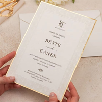 Ensemble de papeterie de mariage personnalisé haut de gamme avec enveloppes, papier fantaisie, estampage à chaud, expédition rapide des échantillons