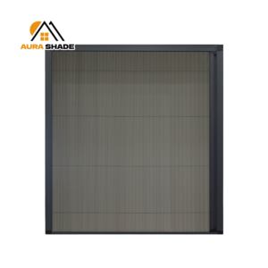 Vendita calda pieghevole schermo in lega di alluminio telaio in stile fisarmonica a rete pieghettata finestra Pliss zanzariera finestra orizzontale rotolamento orizzontale - Product Image 1