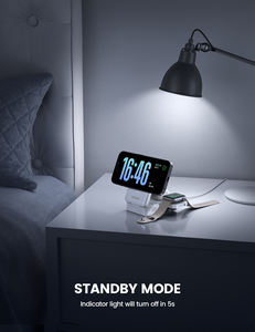 Station de charge sans fil 3 en 1 Lamicall T10, support magnétique pour téléphone, <span class=keywords><strong>chargeur</strong></span> rapide, station d'accueil pour smartphone, montre, écouteurs, bureau T7 - Product Image 6