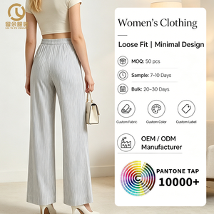 <span class=keywords><strong>Pantalon</strong></span> <span class=keywords><strong>droit</strong></span> pour <span class=keywords><strong>femme</strong></span> OEM ODM de haute qualité, coupe ample, style tendance, élégant, en <span class=keywords><strong>velours</strong></span>, 100 % coton, infroissable - Product Image 1