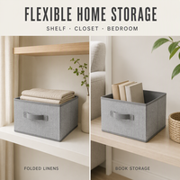 Cubes de rangement pliables en tissu, directement de l'usine, avec poignées en carton de 2 mm, pour l'organisation des vêtements et des livres dans les placards et étagères
