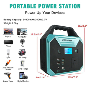 Generador Solar de Carga Rápida de 200W, Estación de Energía Ligera de 54000mAh con Paneles Solares para Viajes al Aire Libre, Respaldo Doméstico y Emergencias - Product Image 1