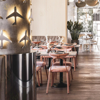 Muebles de mostrador de restaurante de 5 estrellas, juego de mesa de comedor de bar de España, asiento de cabina, sofá, Art Deco, muebles de restaurante únicos, silla