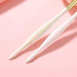Ensemble de pinceaux à ongles en nylon blanc dégradé 7mm 11mm pour liner, détails, peinture, aquarelle, gel, pinceaux plats, ronds, obliques, pour mélange et estompage - Product Image 5