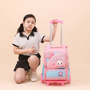 Hot Selling Kids Cartoon Trolley School Bags Primary Children Wheeled <b>Backpacks</b> 6 <b>Wheels</b> Boys Girls Students Trolley <b>Backpacks</b> - Product Image 3
