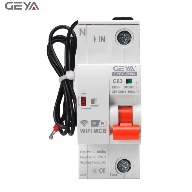 GEYA GYRC-ZN03 3P 32A WIFI Circuit Breaker Smart Time Timer Relay Switch Voice Remote Control Smart Home for Alexa Google