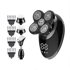 Brosse de nettoyage du visage pour homme avec 5 têtes de rasage, lame flottante 5D, étanche, rechargeable par USB, tondeuse à poils de <span class=keywords><strong>nez</strong></span> et corps, usage domestique - Product Image 6