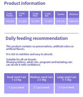 Snacks de Carne en Líquido de Varios Sabores OEM 15g, Golosinas para Gatos de Alta Calidad, Tiras de Alimento Básico, Atún, Pollo, Sin Colorantes Artificiales, Estimulan el Apetito