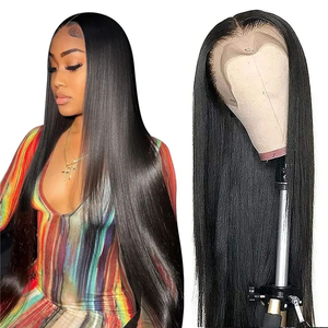 Wholesale Extensions Wigs Straight Lace Front Wig, Brazilian Human Virgin Hair Weave 3 Bundles with swiss Lace Closure Frontal