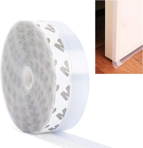 45MM <strong>Adhesive</strong> Weather Stripping Silicone Rubber <strong>Door</strong> Seal <strong>Strip</strong> <strong>Door</strong> Bottom Window Transparent <strong>Sealing</strong> Tape - Product Image 1