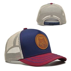 Casquettes de camionneur pour hommes, 5 panneaux, en maille, vierges, de type Richardson 112, pour sports de plein air, avec logo en cuir embossé personnalisé, vente en gros - Product Image 1