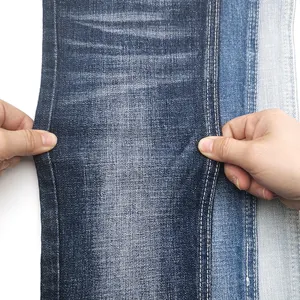 Embolsando tecido para jeans tr tecido denim com crosshatch slub para homem N32B666