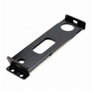 OEM Precision Laser Cutting CNC Bending Metal Parts <b>Black</b> Steel Fabricated Fixing <b>Bracket</b> Small Mounting Connector Plate - Product Image 6