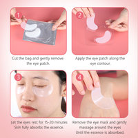 Groothandel Aanpasbare Hydraterende Anti-Aging Hyaluronzuur Eye Maskers Collageen Crystal Eye Mask