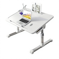 Plateau pliable pour ordinateur portable pour lit, support d'ordinateur réglable en hauteur, table portable avec tiroir pour le travail, les jeux, les études, le bureau